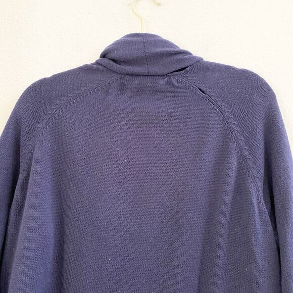 Talbots Open Front Cotton Blend Cardigan Navy Blue 2X Petite Career - Picture 8 of 9